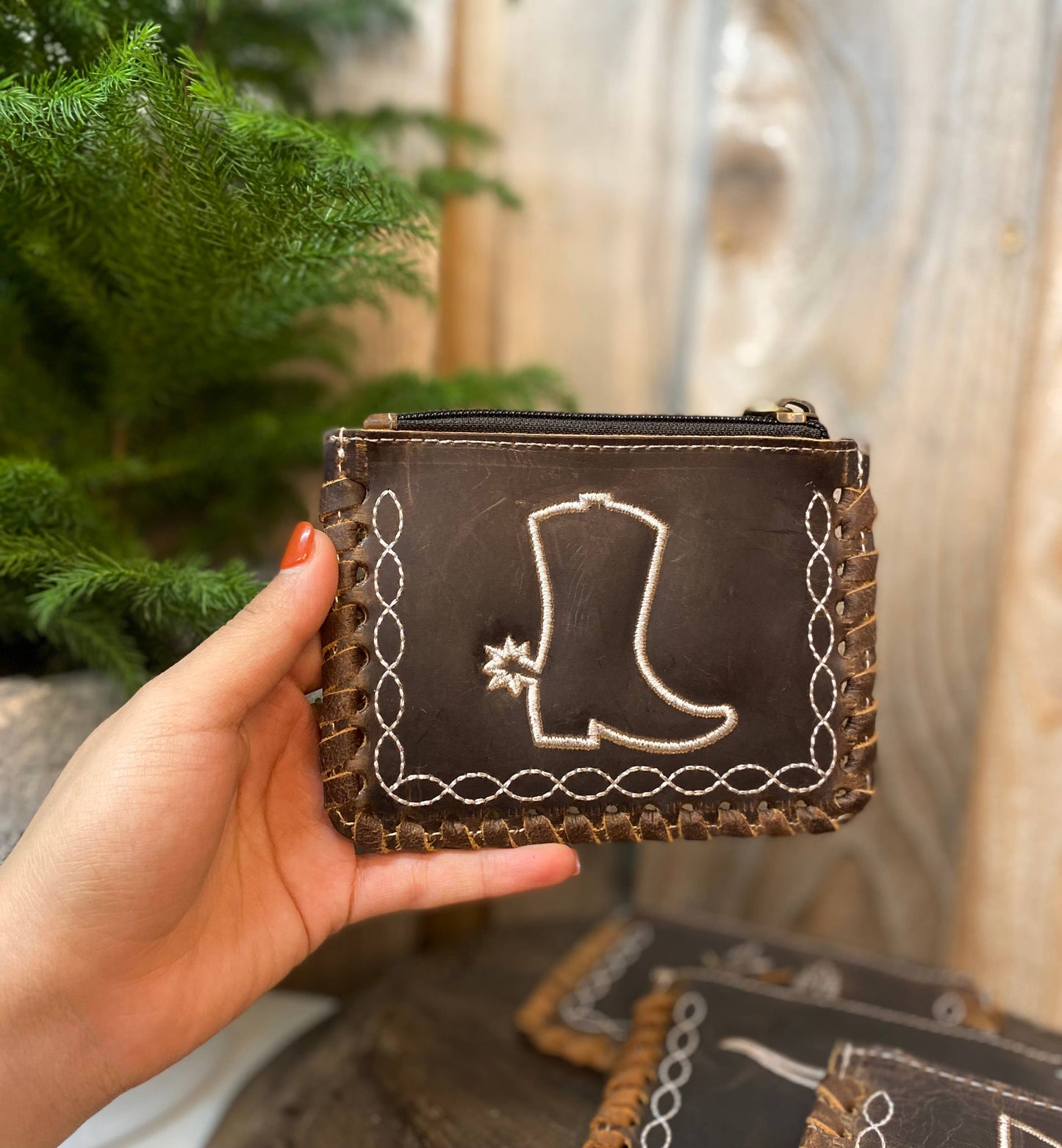 Boot Vintage Cowhide Coin Pouch 