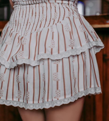 Ruffled Boot Skort