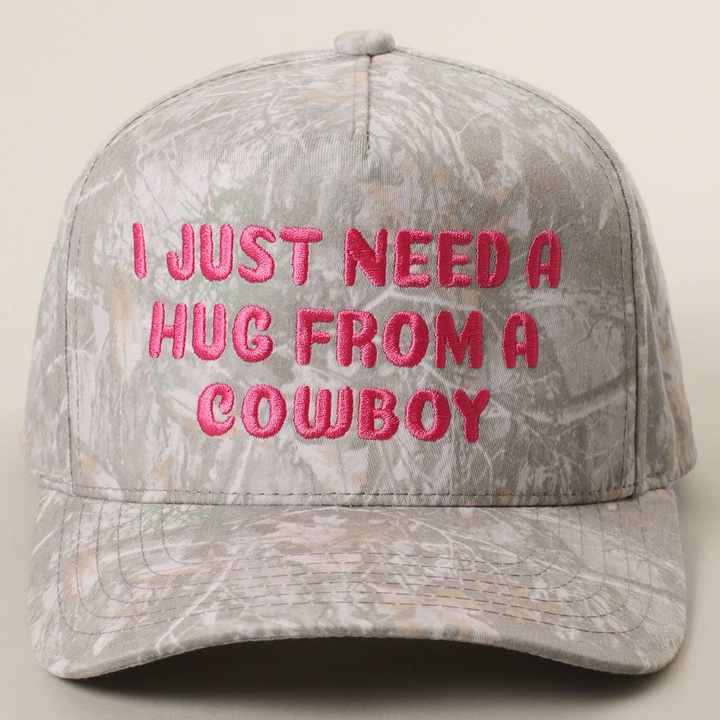 I just need a hug from a cowboy canvas hat