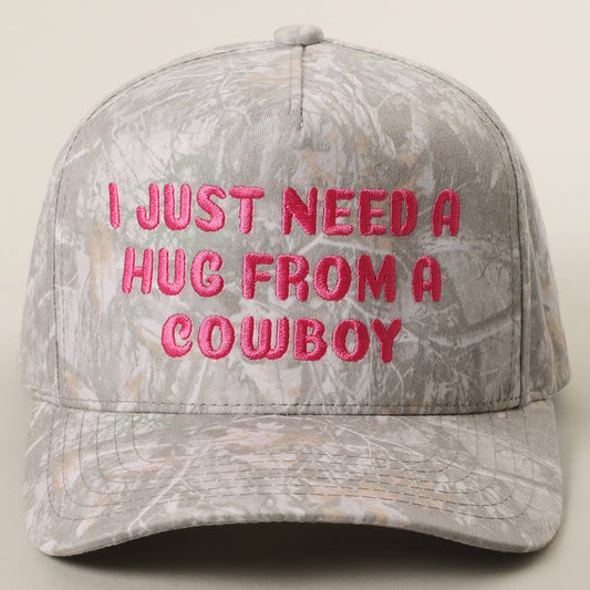 I just need a hug from a cowboy canvas hat