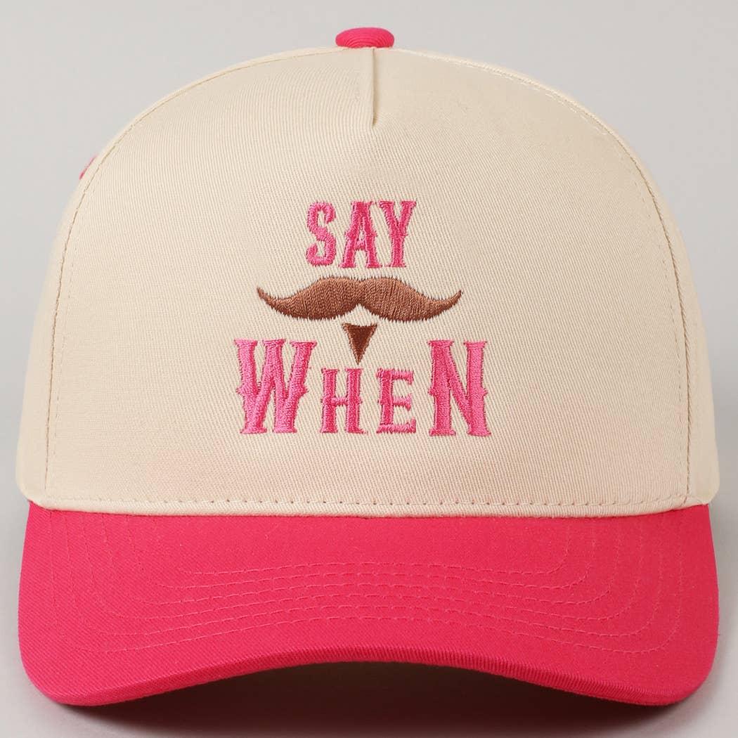 Say When  Mustache Tombstone Two-Tone Trucker Hat
