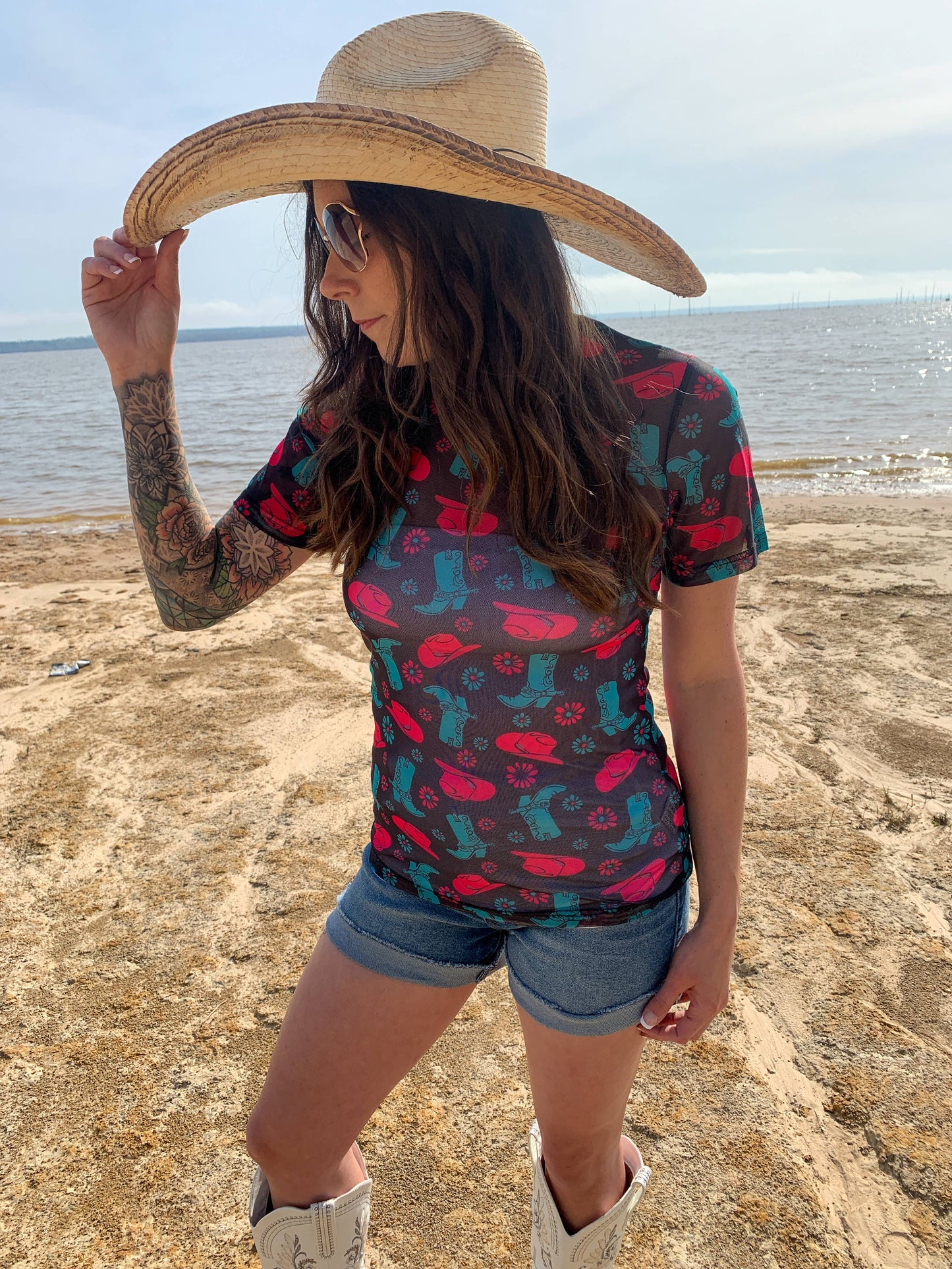 Dancehall Diva Short Sleeve Mesh Top