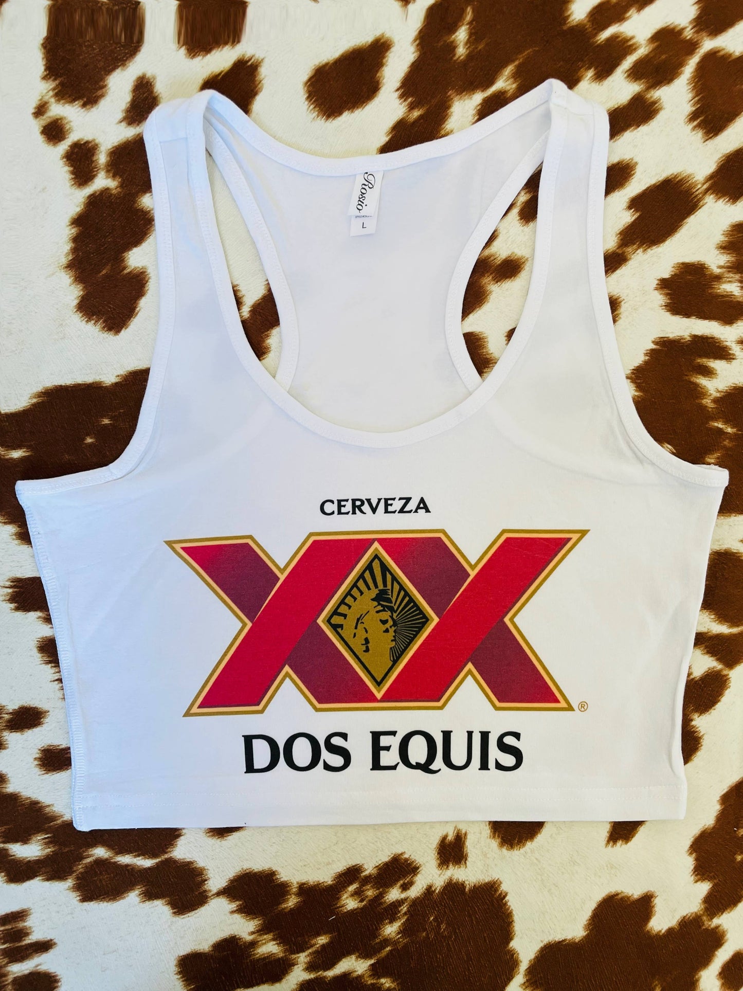 Dos Equis Cropped Tank Top