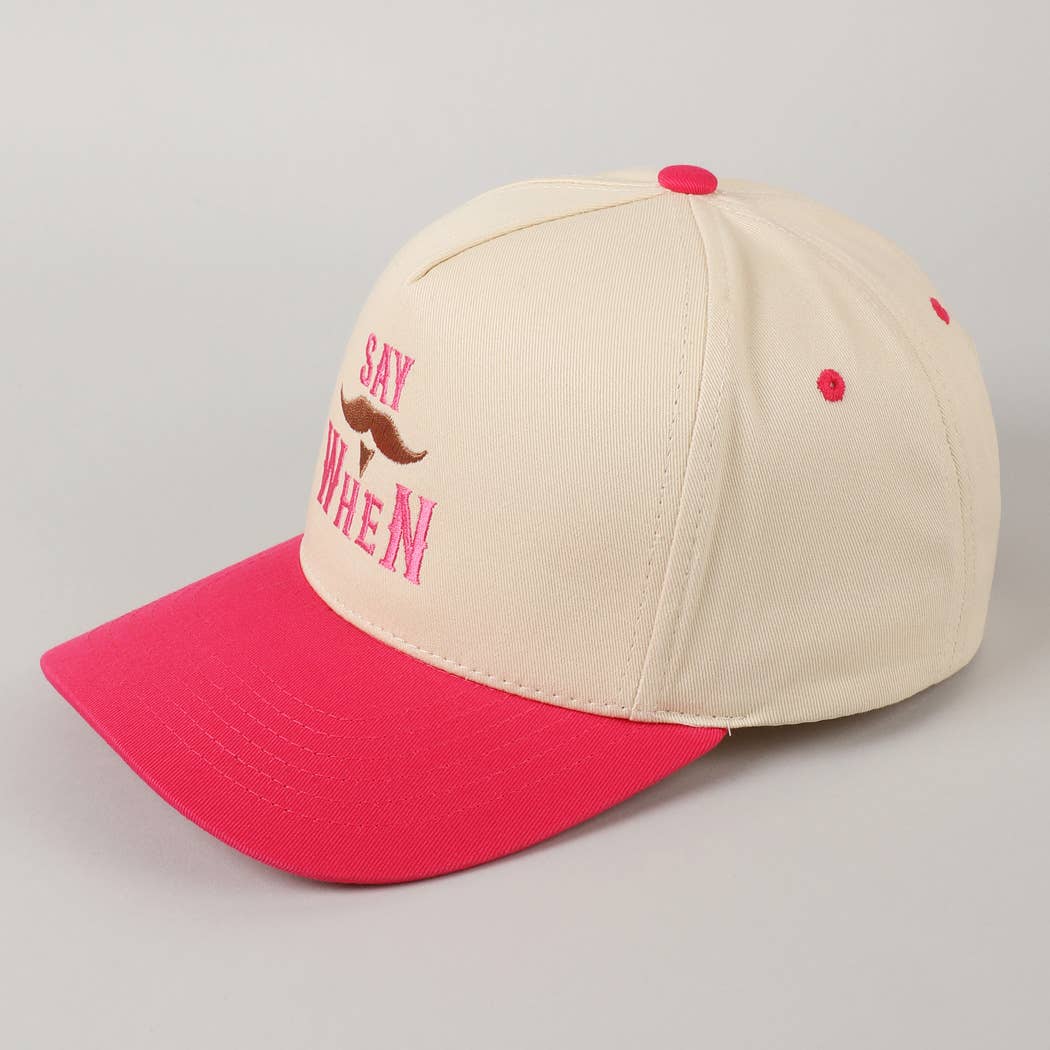 Say When  Mustache Tombstone Two-Tone Trucker Hat