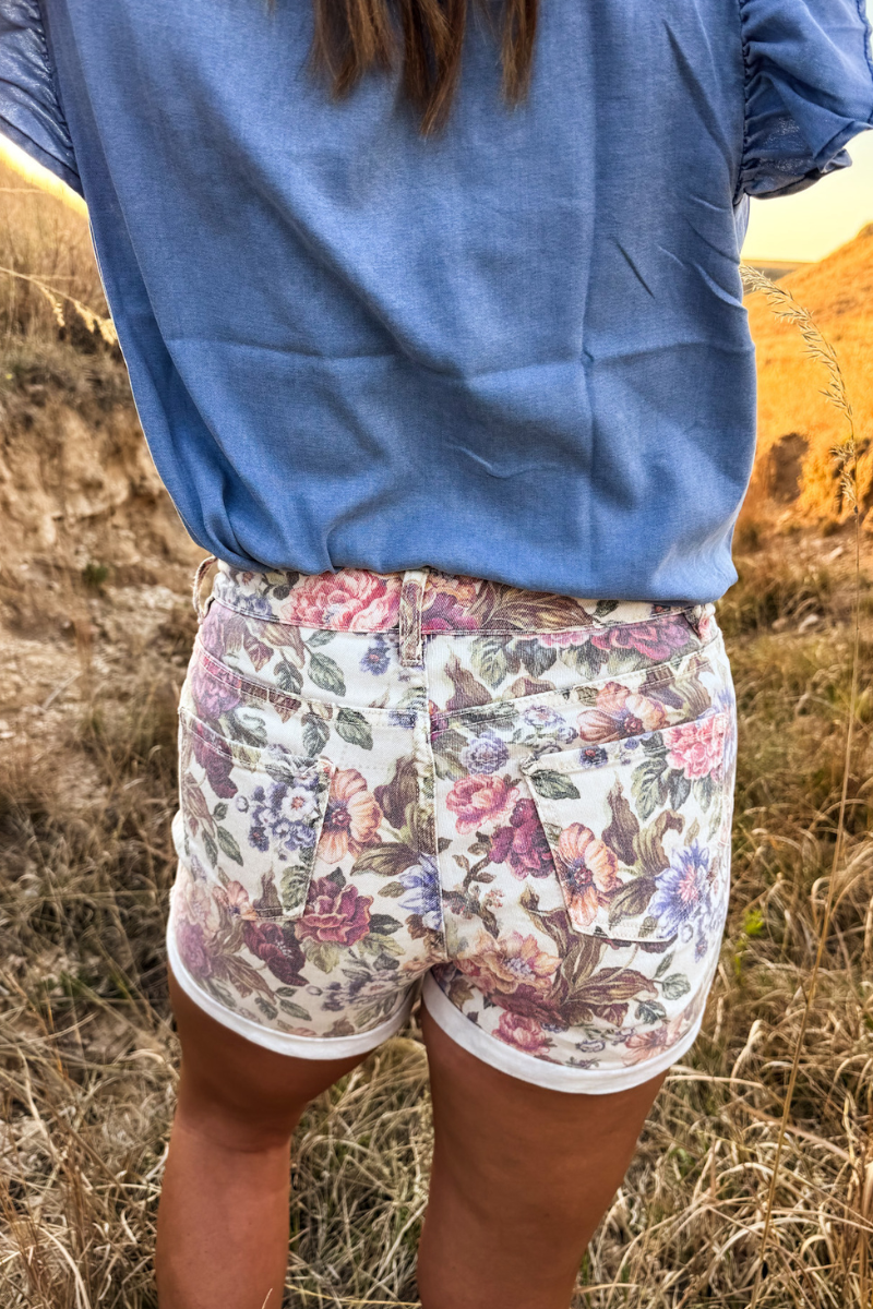 Wildfowers Denim High Rise Shorts