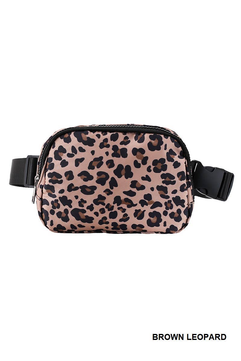 Crossbody Belt Bag Fanny pack: BLACK CHECKERED