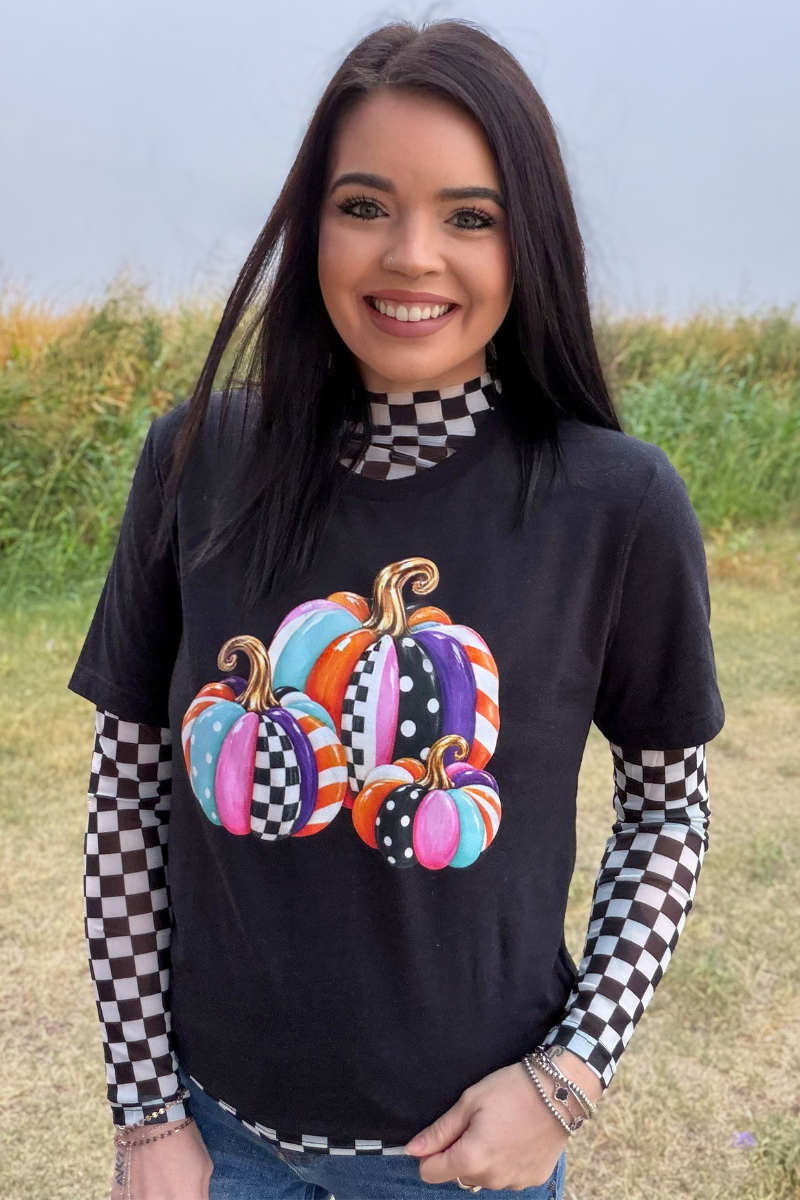 Checkered Mesh Top