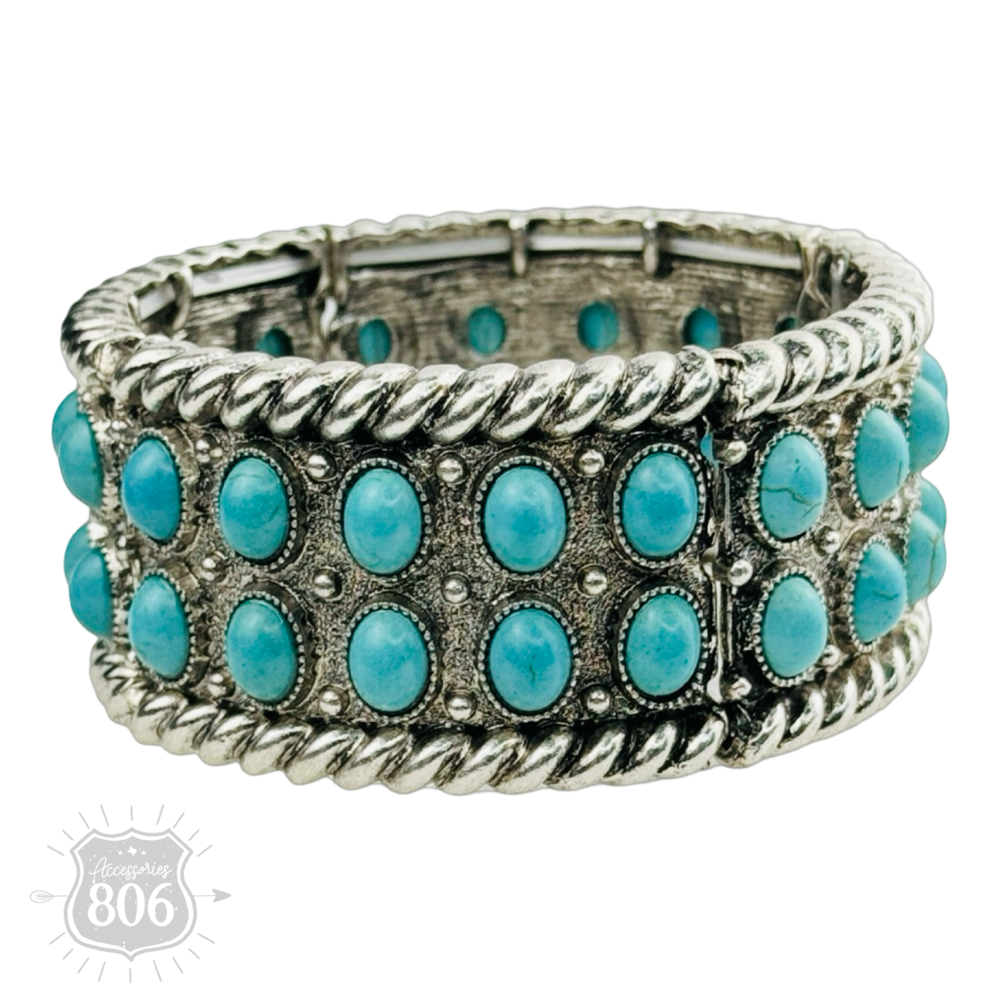 Western style turquoise cuff bracelet: Turquoise