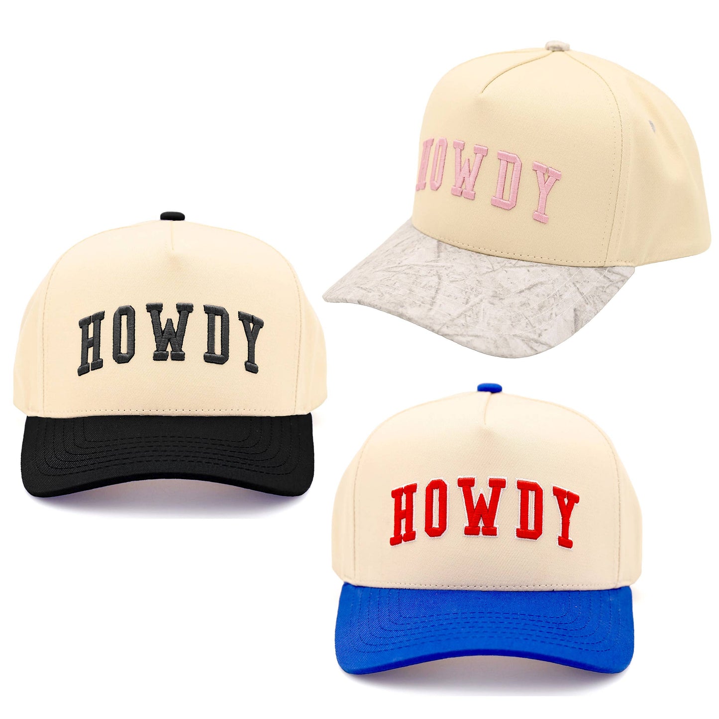 Howdy Embroidered Two Tone Trucker Hat
