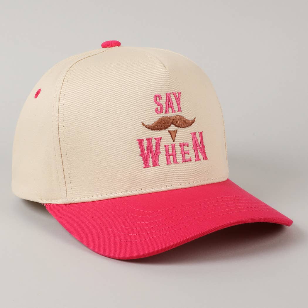 Say When  Mustache Tombstone Two-Tone Trucker Hat