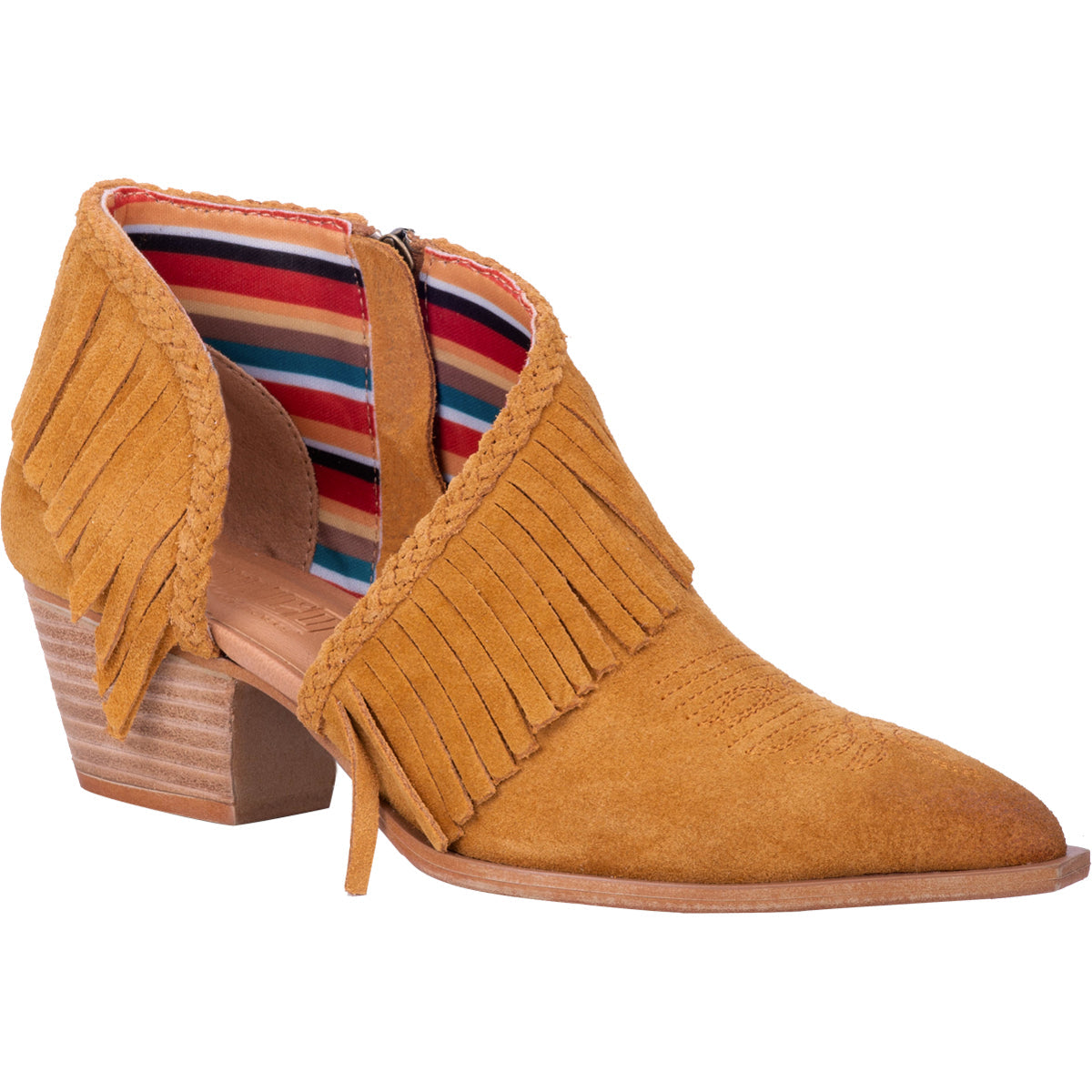 Fringe Fashionista Mustard Bootie