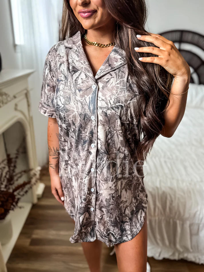Dark Camo Sleep Dress