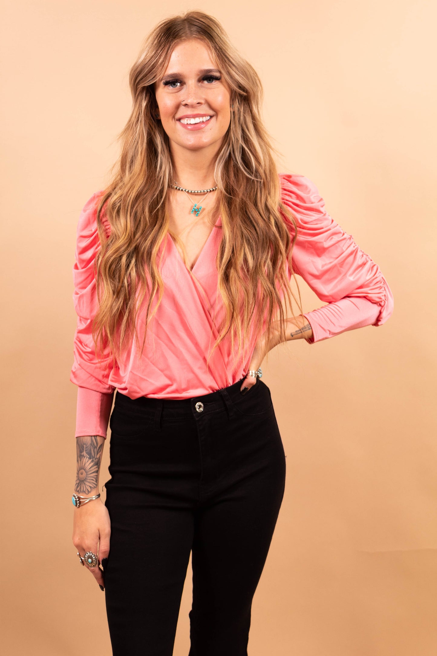 Coral Brunchin Bodysuit