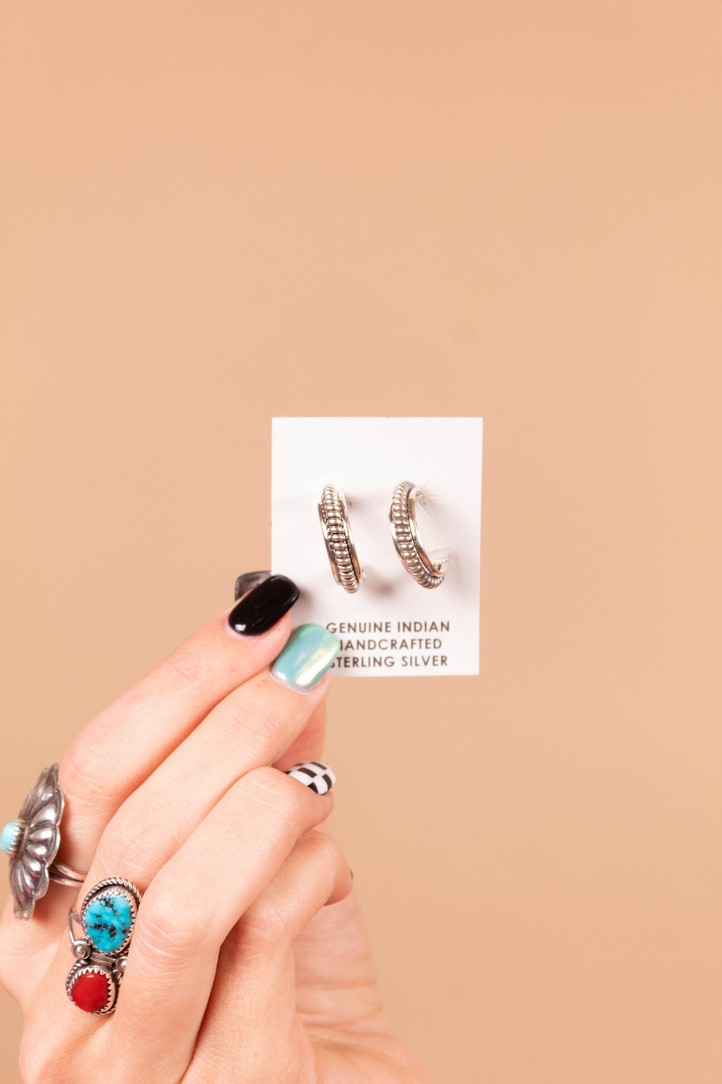 Twisted Sterling Silver Hoops