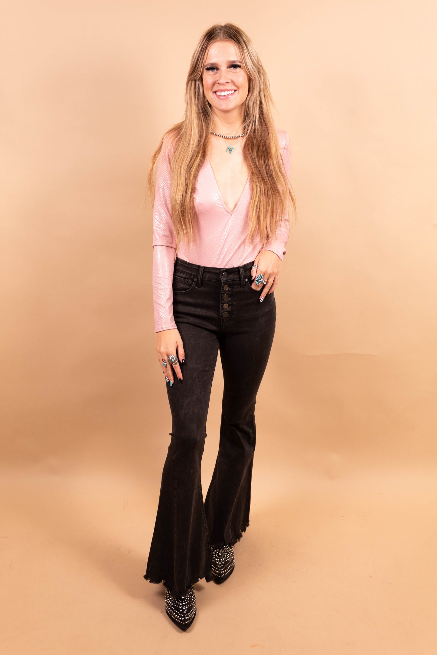 Baby Pink Python Bodysuit