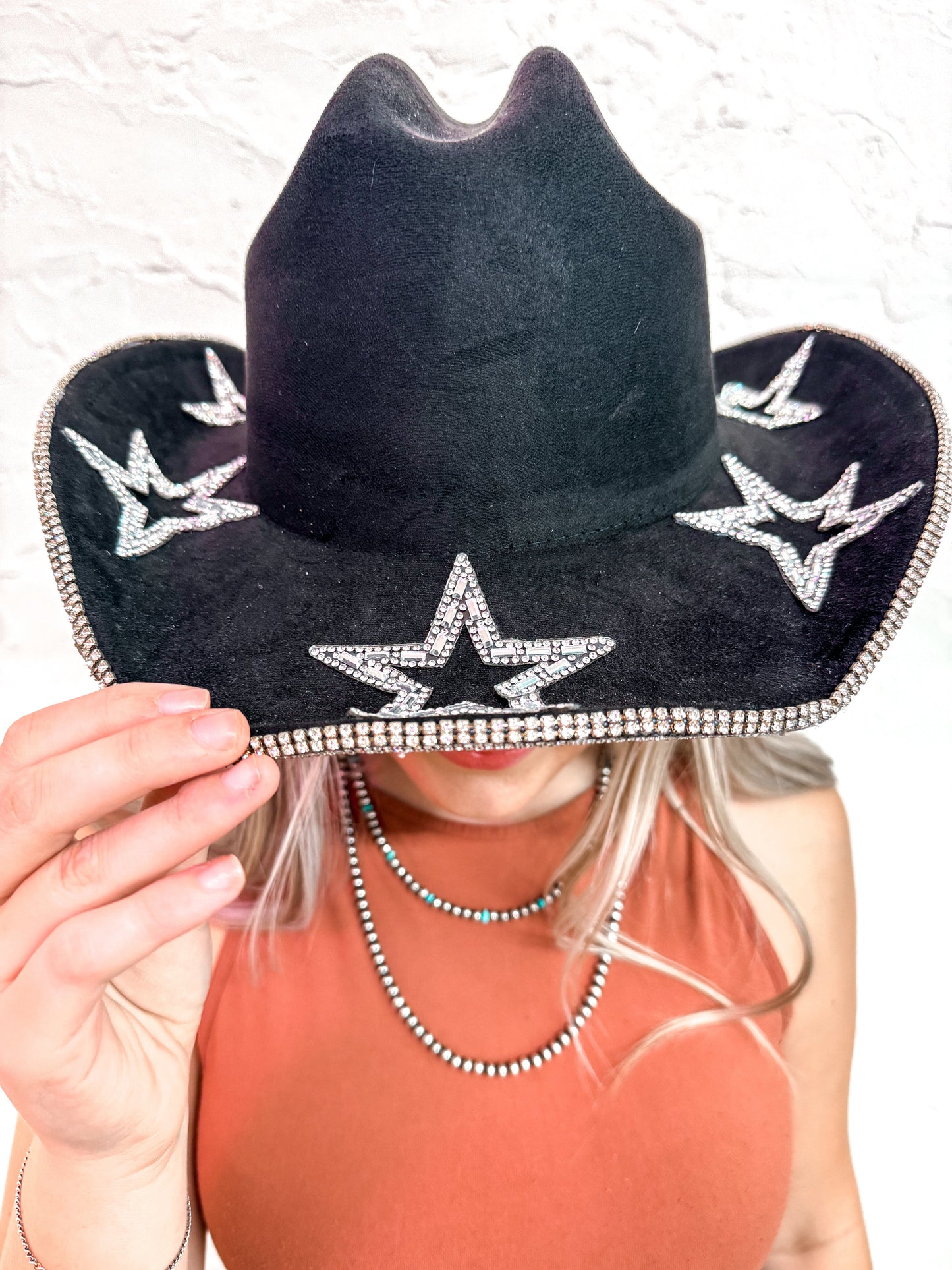 Midnight Stars & Glam Cowboy Hat