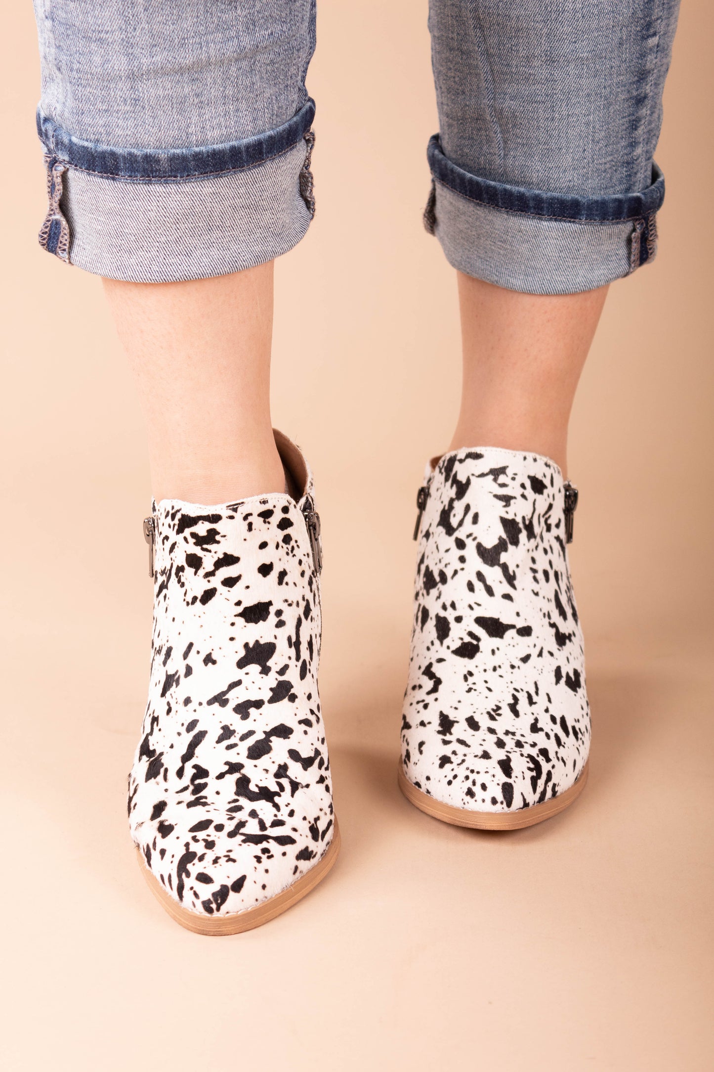 Splattered In Hide Booties