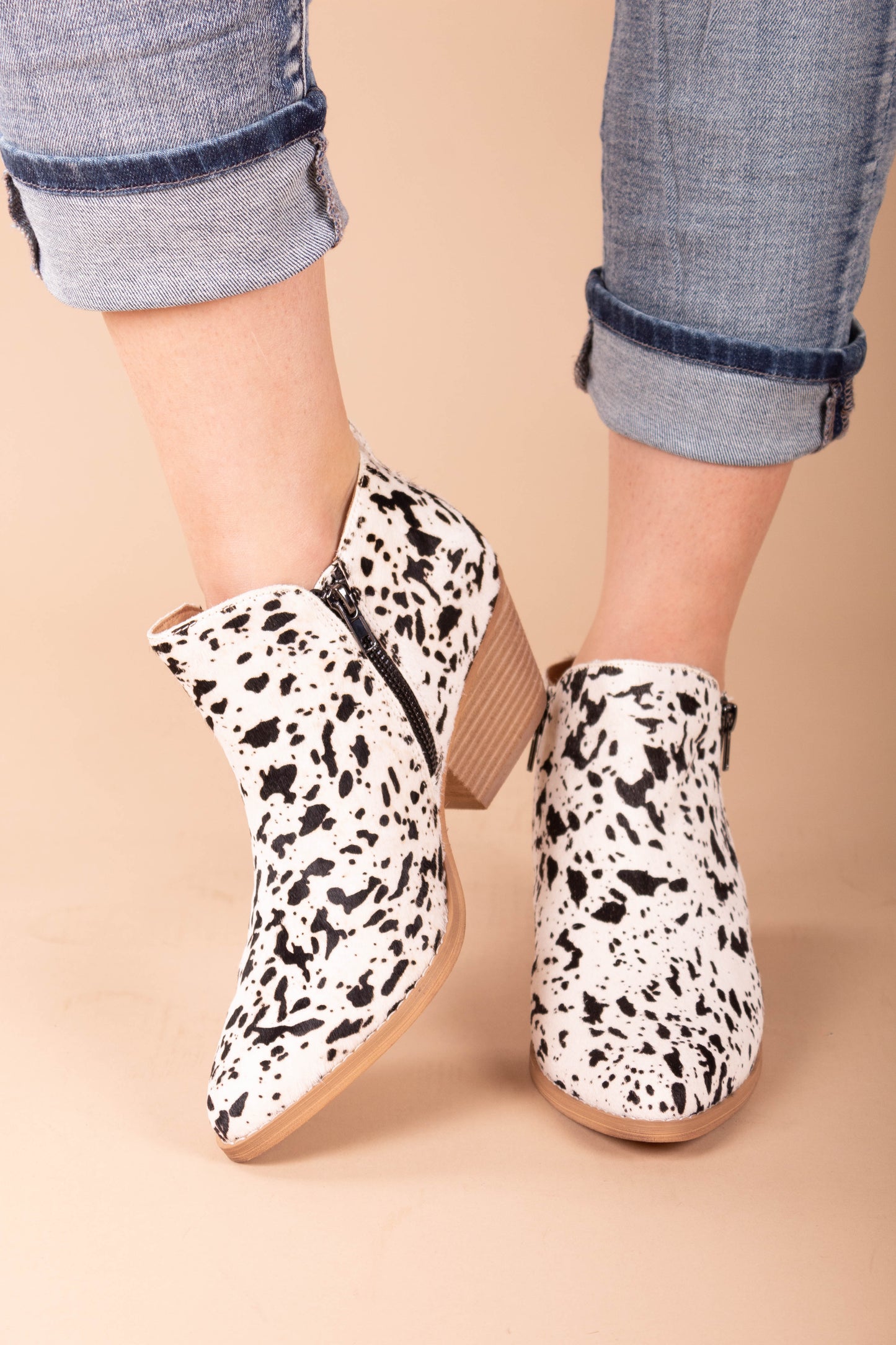 Splattered In Hide Booties