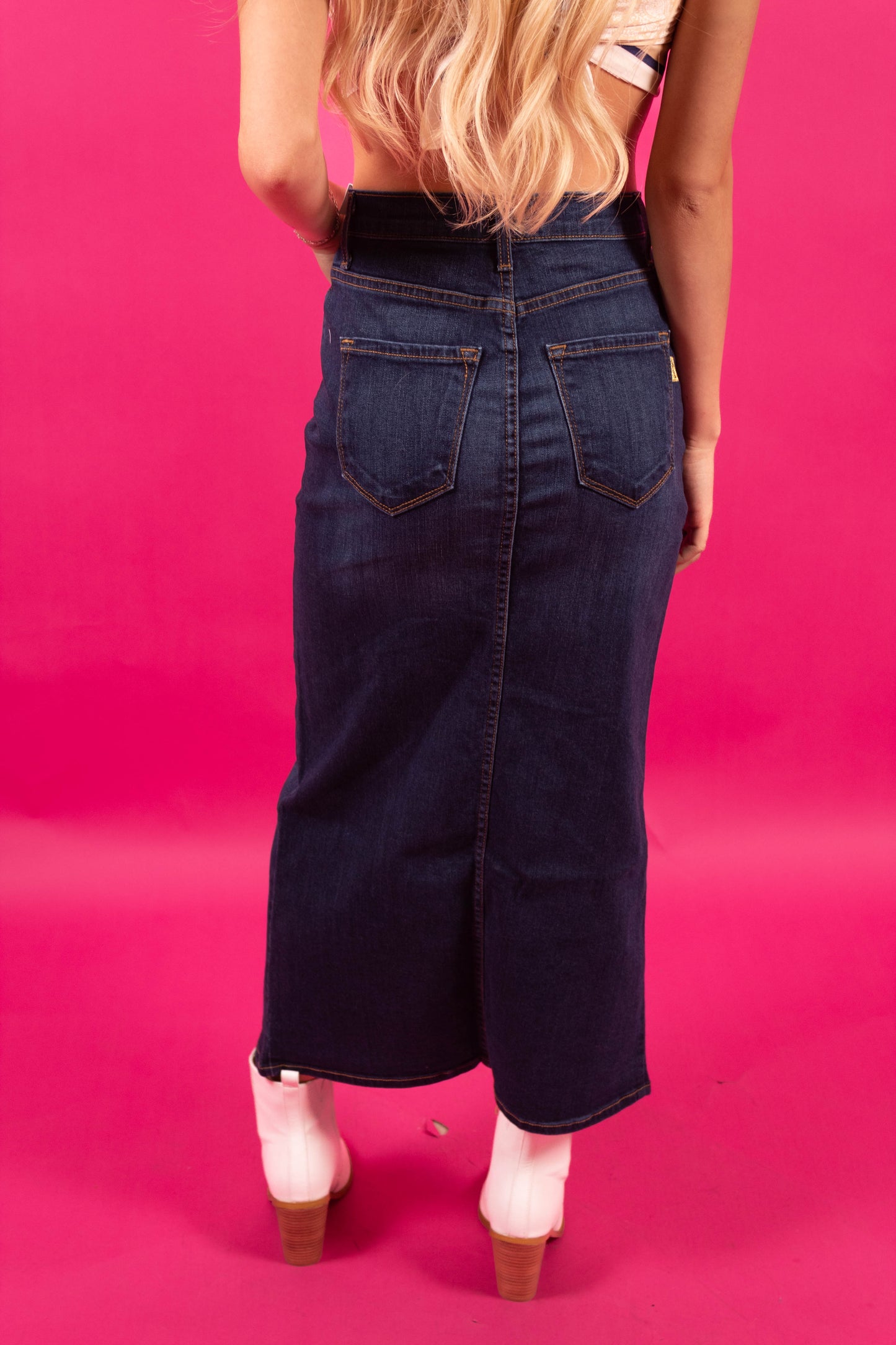 Coastal Dark Cowgirl Denim Skirt
