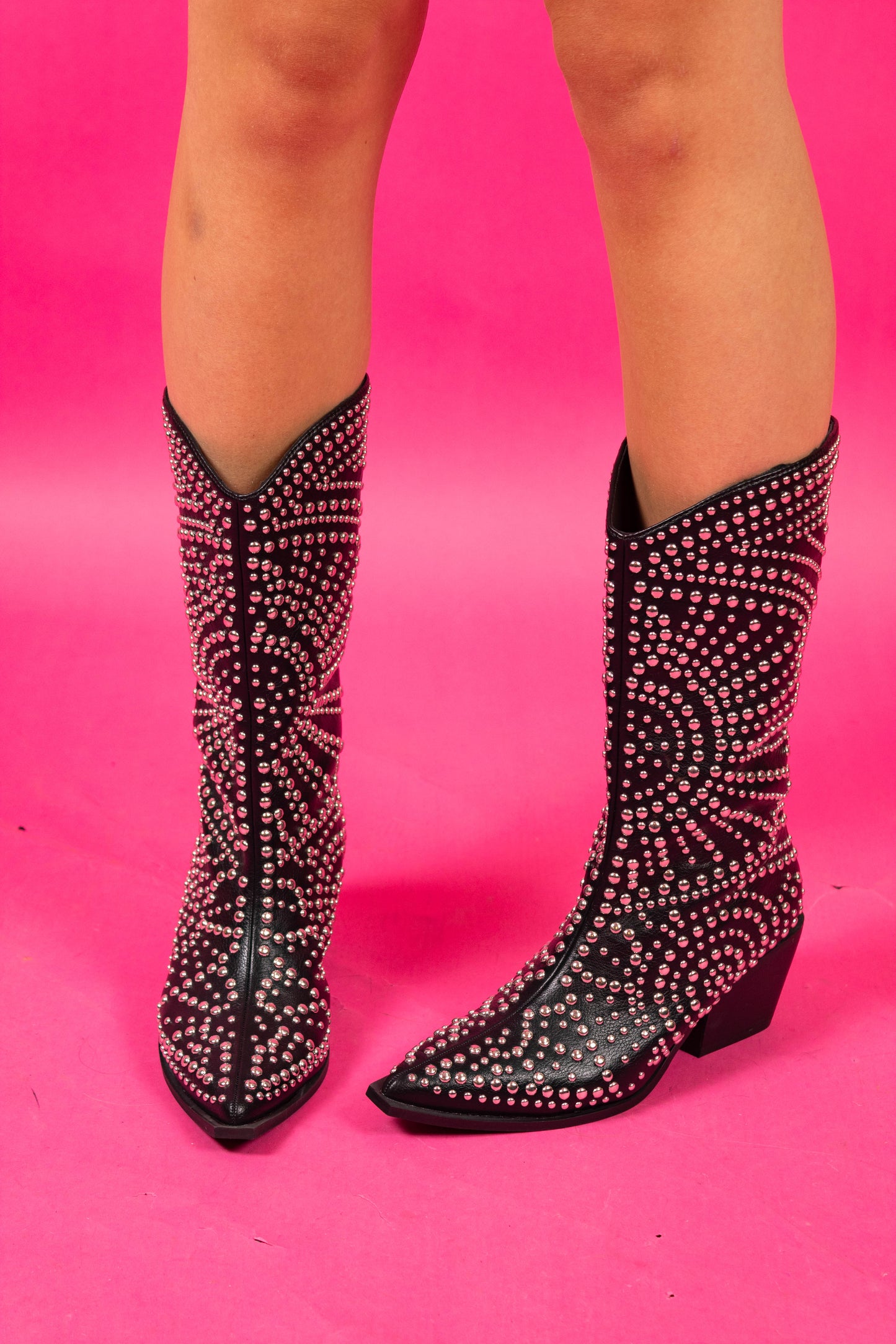 Midnight Stagecoach Studded Boots