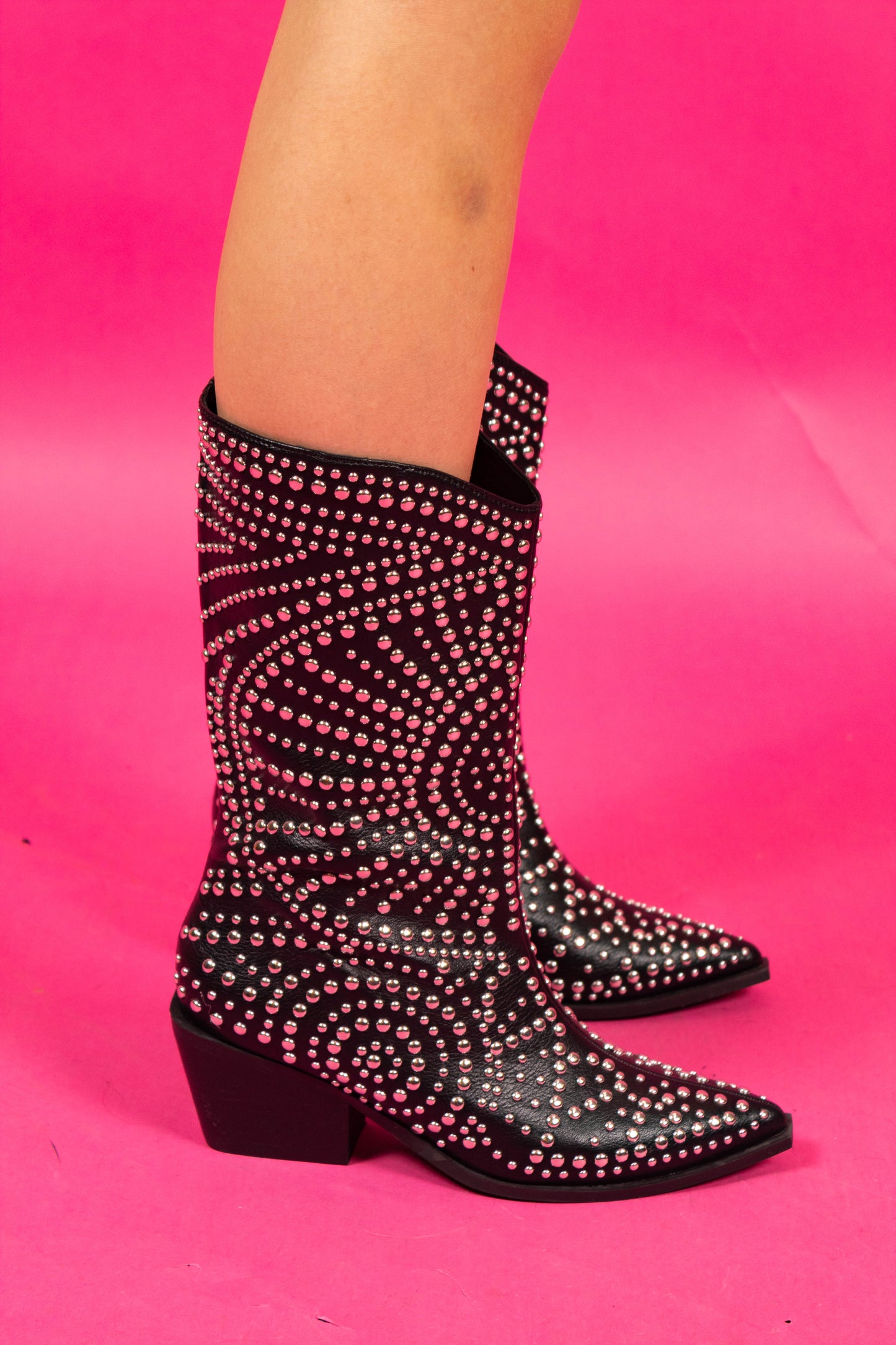 Midnight Stagecoach Studded Boots