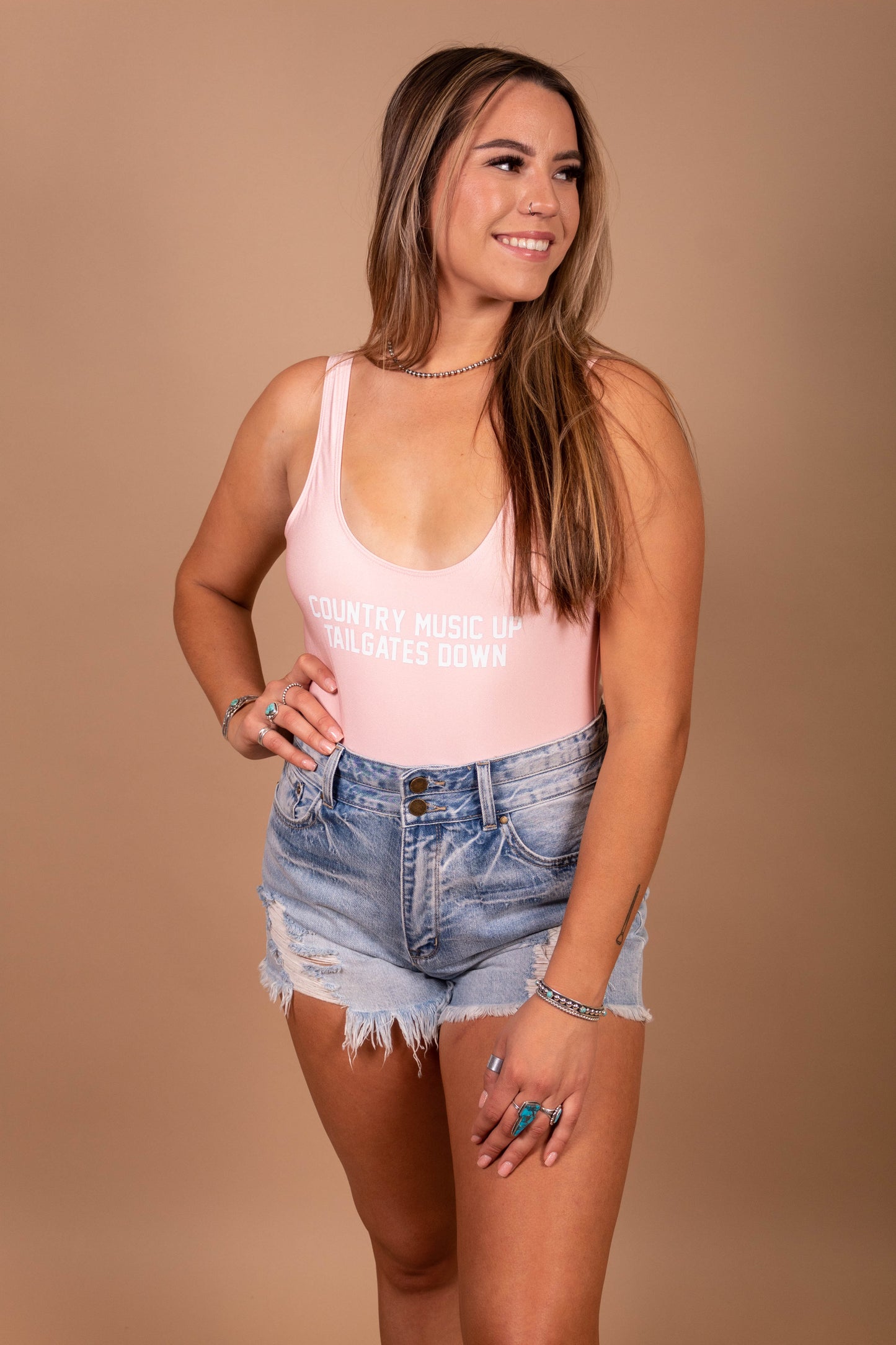Country Music Up Swim Suit