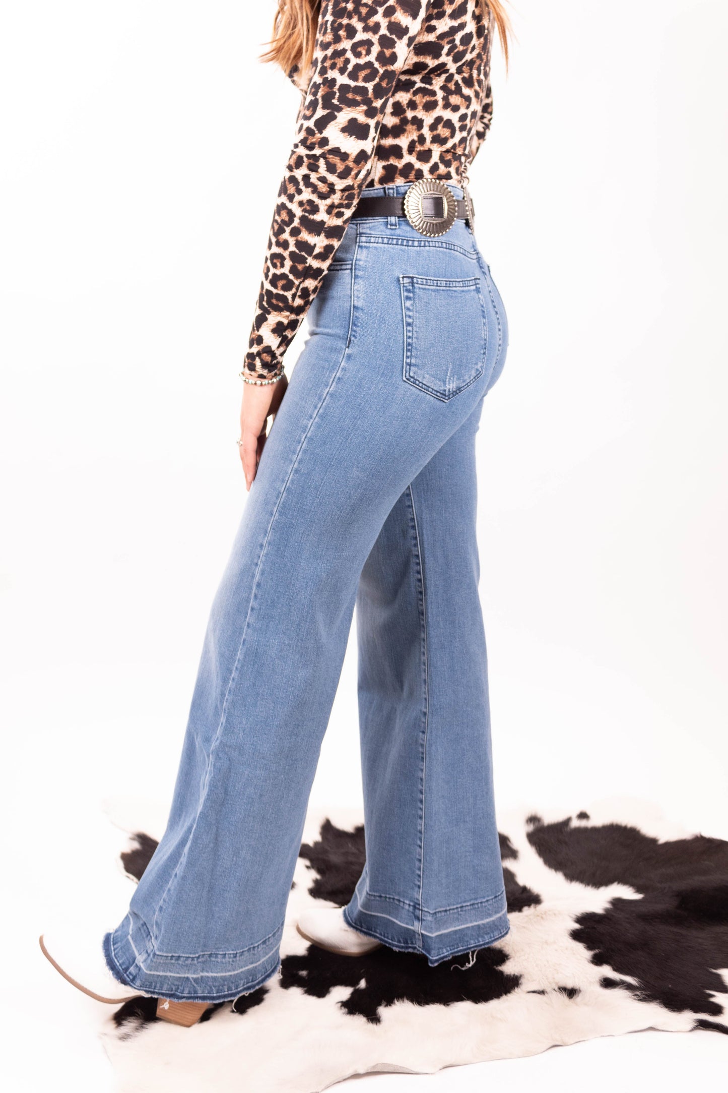 The Wild One Wide Leg Denim Jeans