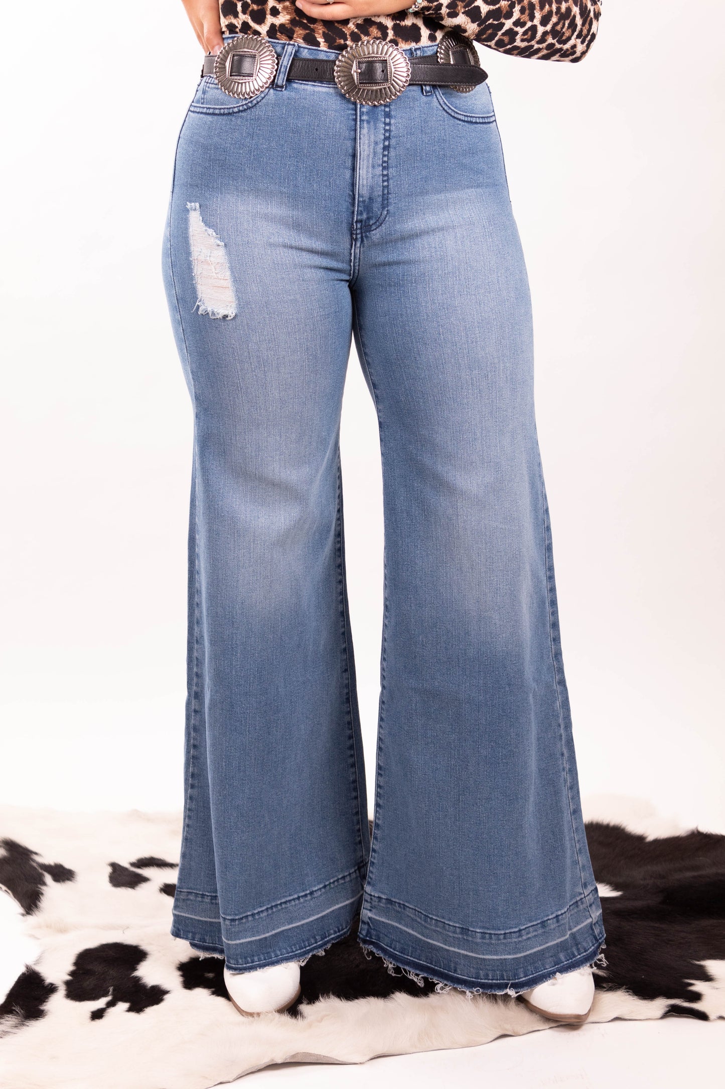 The Wild One Wide Leg Denim Jeans
