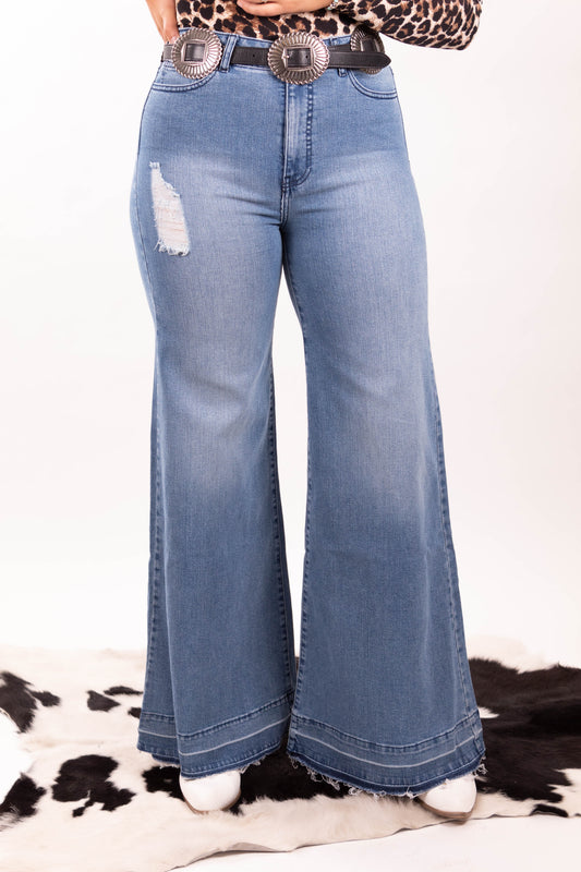 The Wild One Wide Leg Denim Jeans