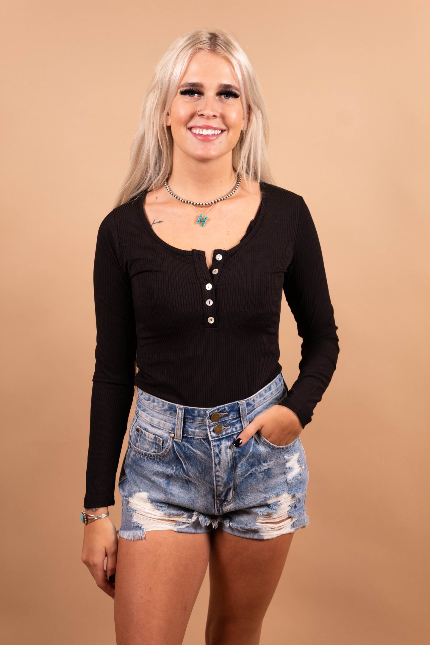 Button Up Top Bodysuits