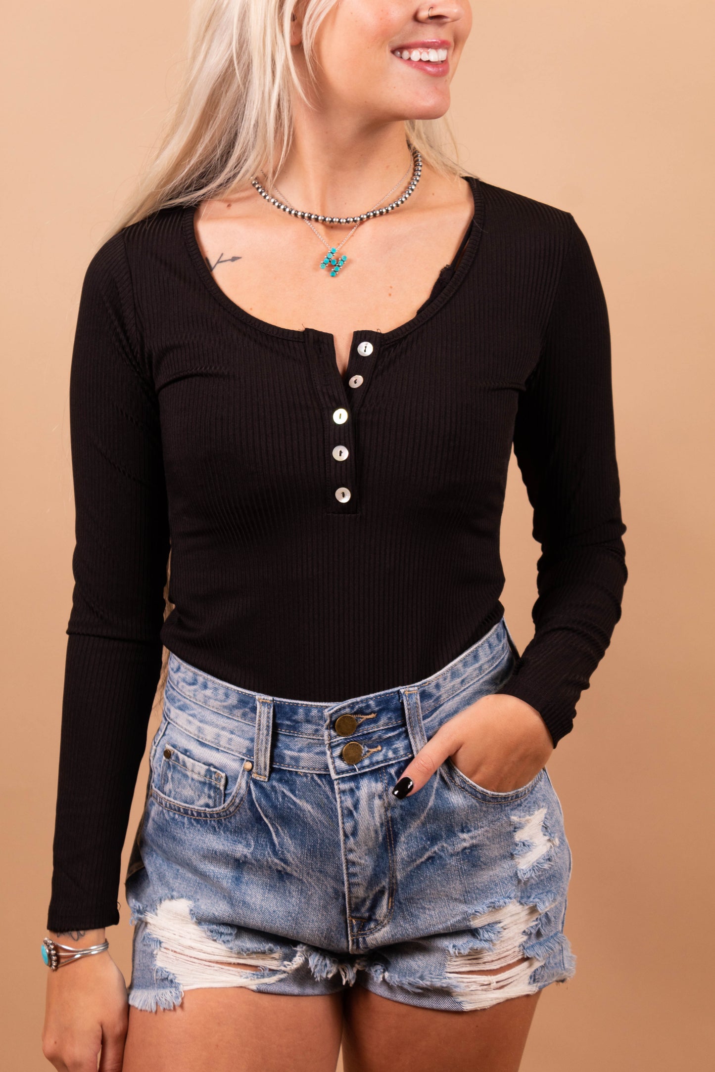 Button Up Top Bodysuits