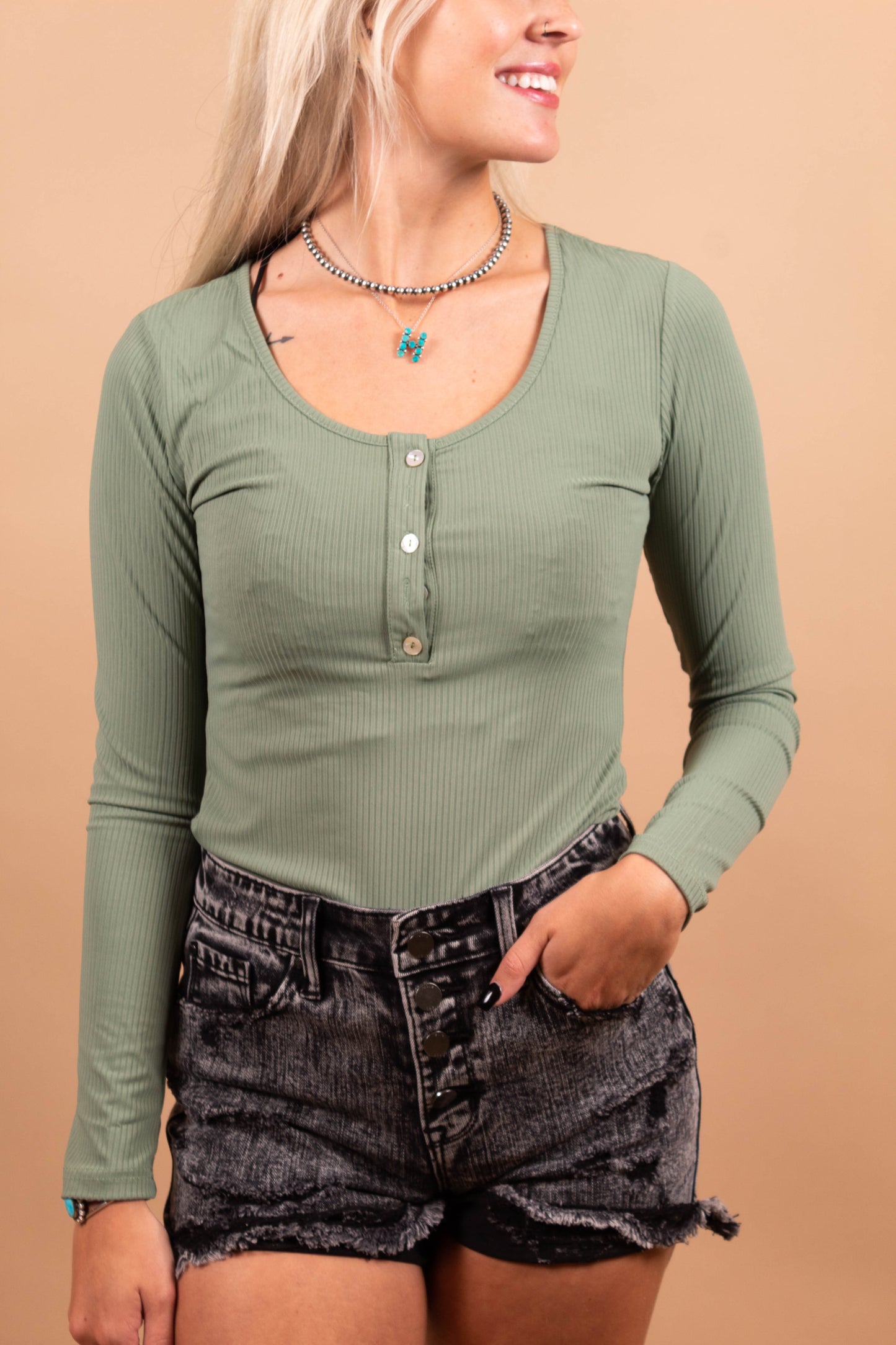 Button Up Top Bodysuits