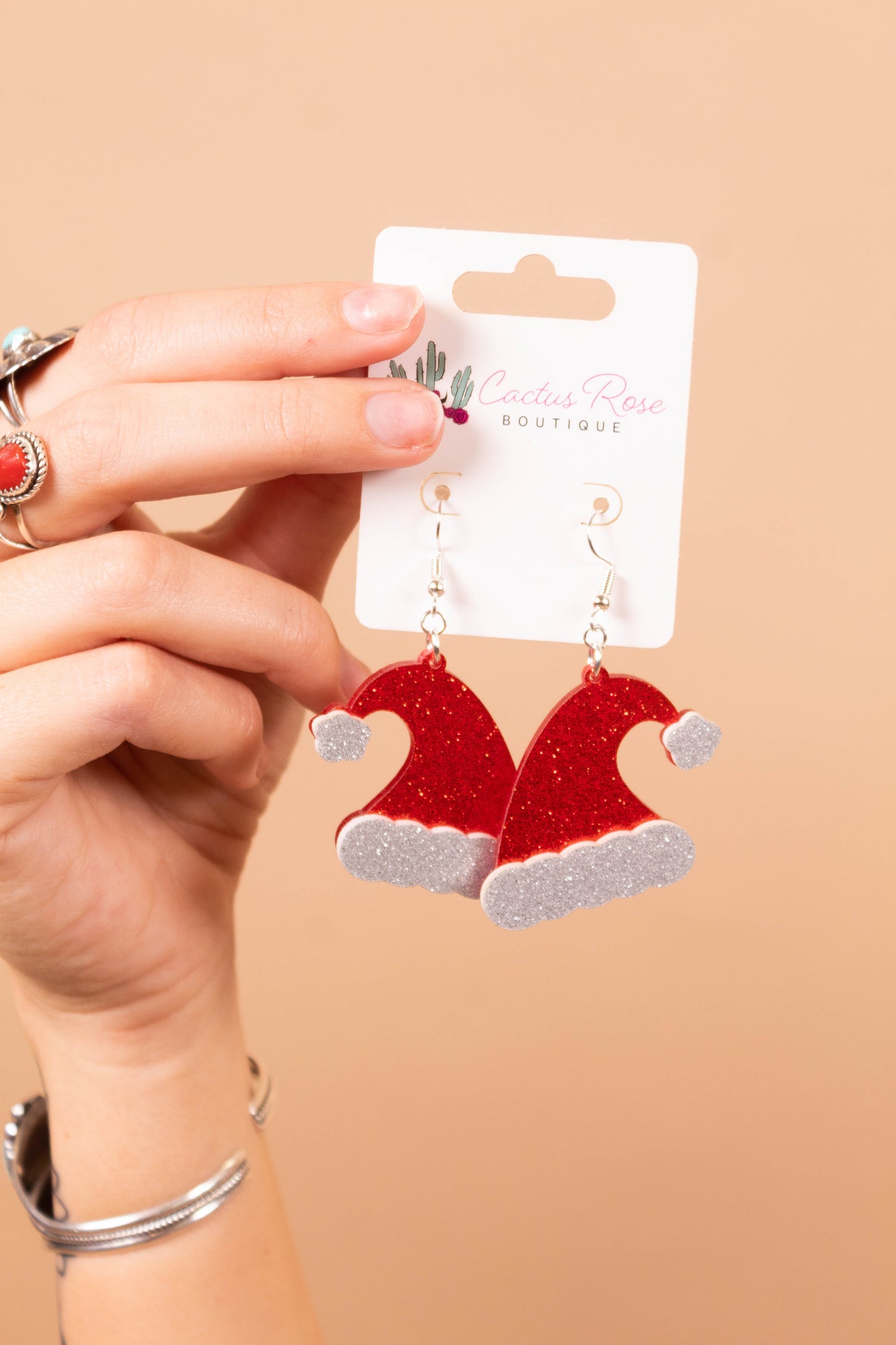 Hey Santa, Hat Earrings