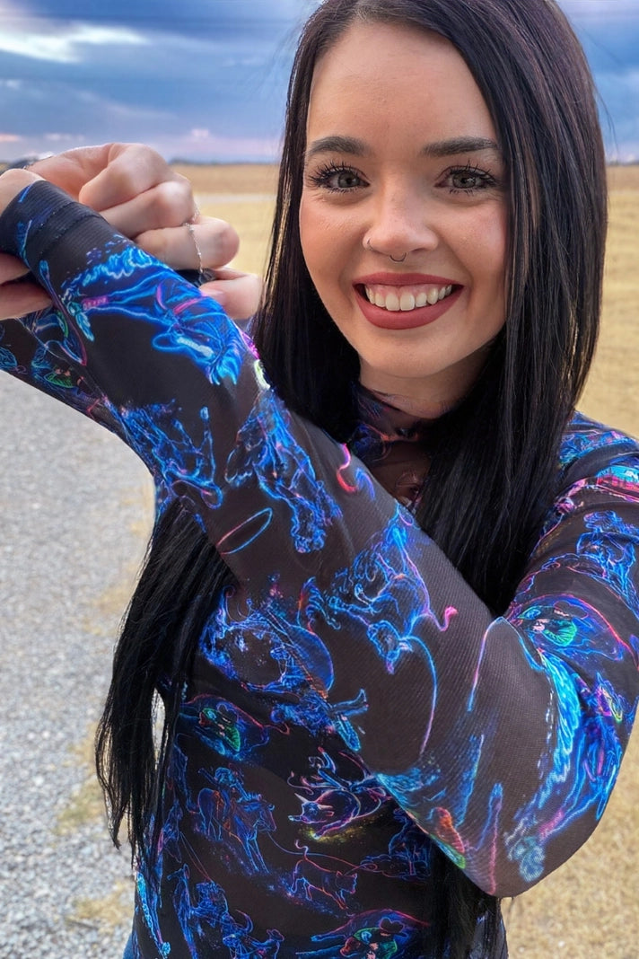 Neon Rodeo Mesh Top