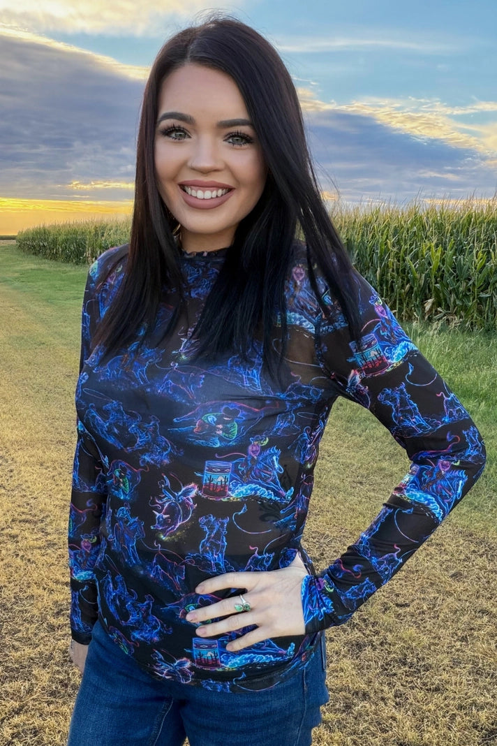 Neon Rodeo Mesh Top