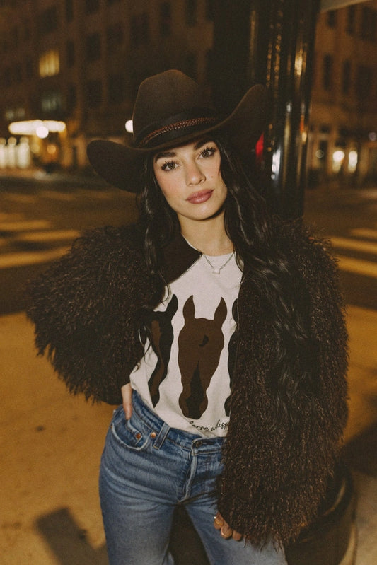 Luxe Cowgirl Faux Fur Jacket