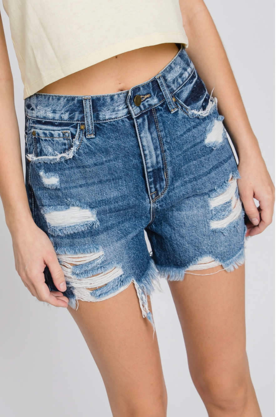 On The Road Again Denim Shorts