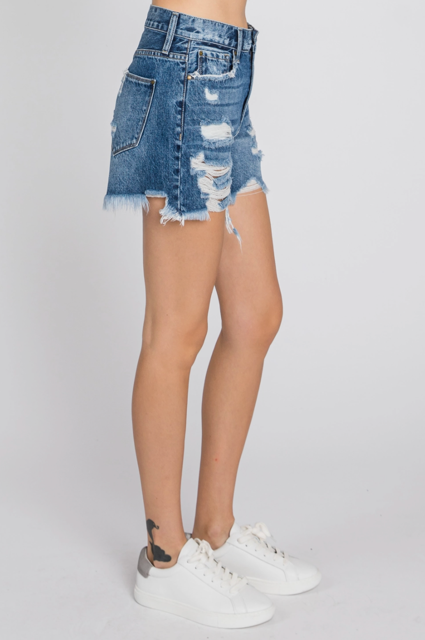 On The Road Again Denim Shorts