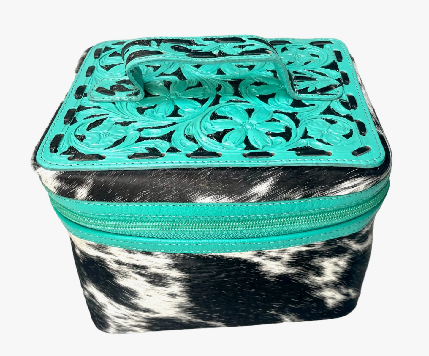 Turquoise & Hide Cosmetics Case