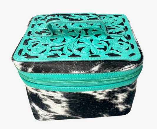 Turquoise & Hide Cosmetics Case