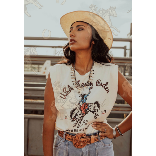 USA Team Rodeo Graphic Muscle Tee