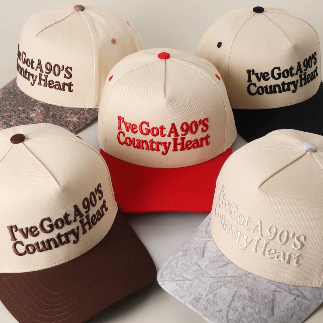 I've Got A 90's Country Heart 3D Embroidered Trucker Hat