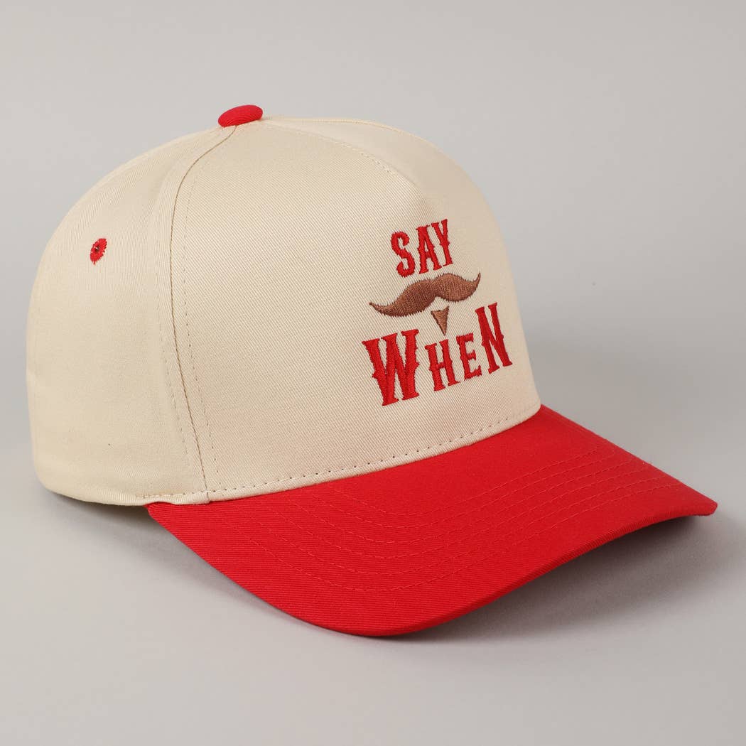 Say When  Mustache Tombstone Two-Tone Trucker Hat
