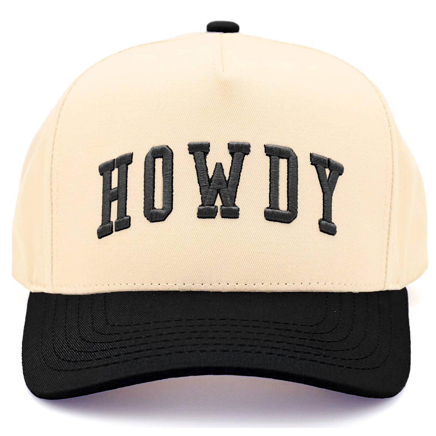 Howdy Embroidered Two Tone Trucker Hat