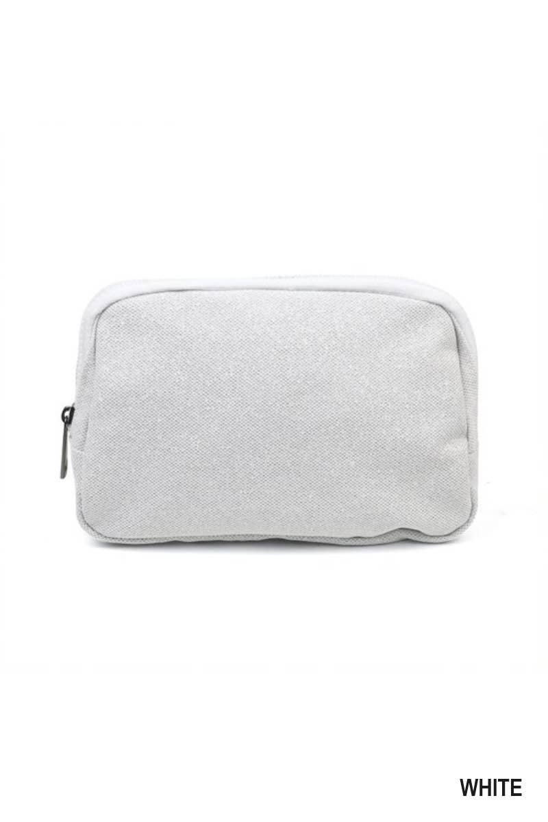 Beige Glitter Crossbody Bag