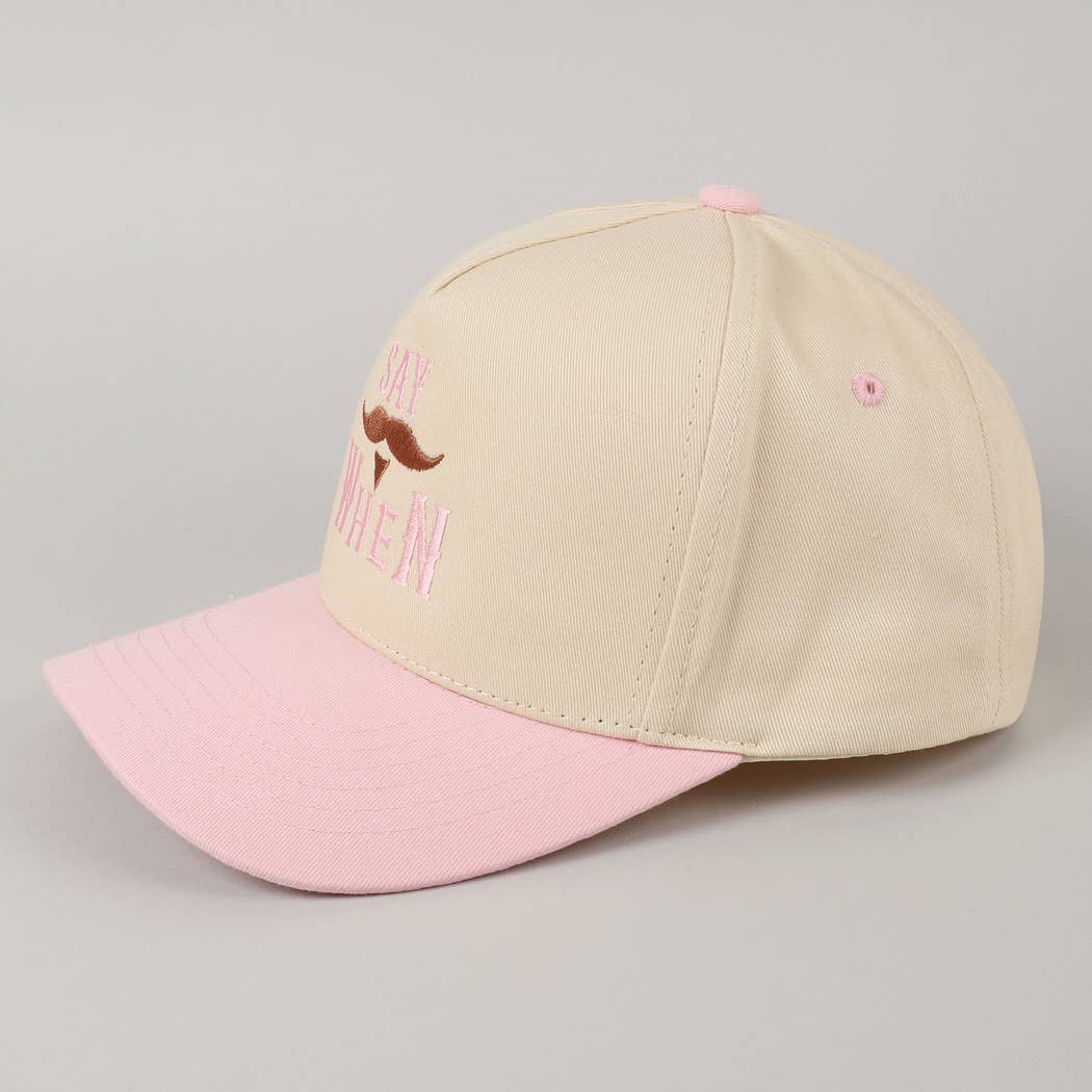 Say When  Mustache Tombstone Two-Tone Trucker Hat