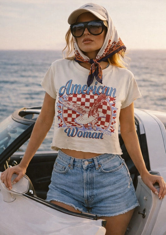 American Woman Cut off Tee