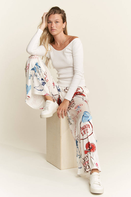 Westen party satin pants