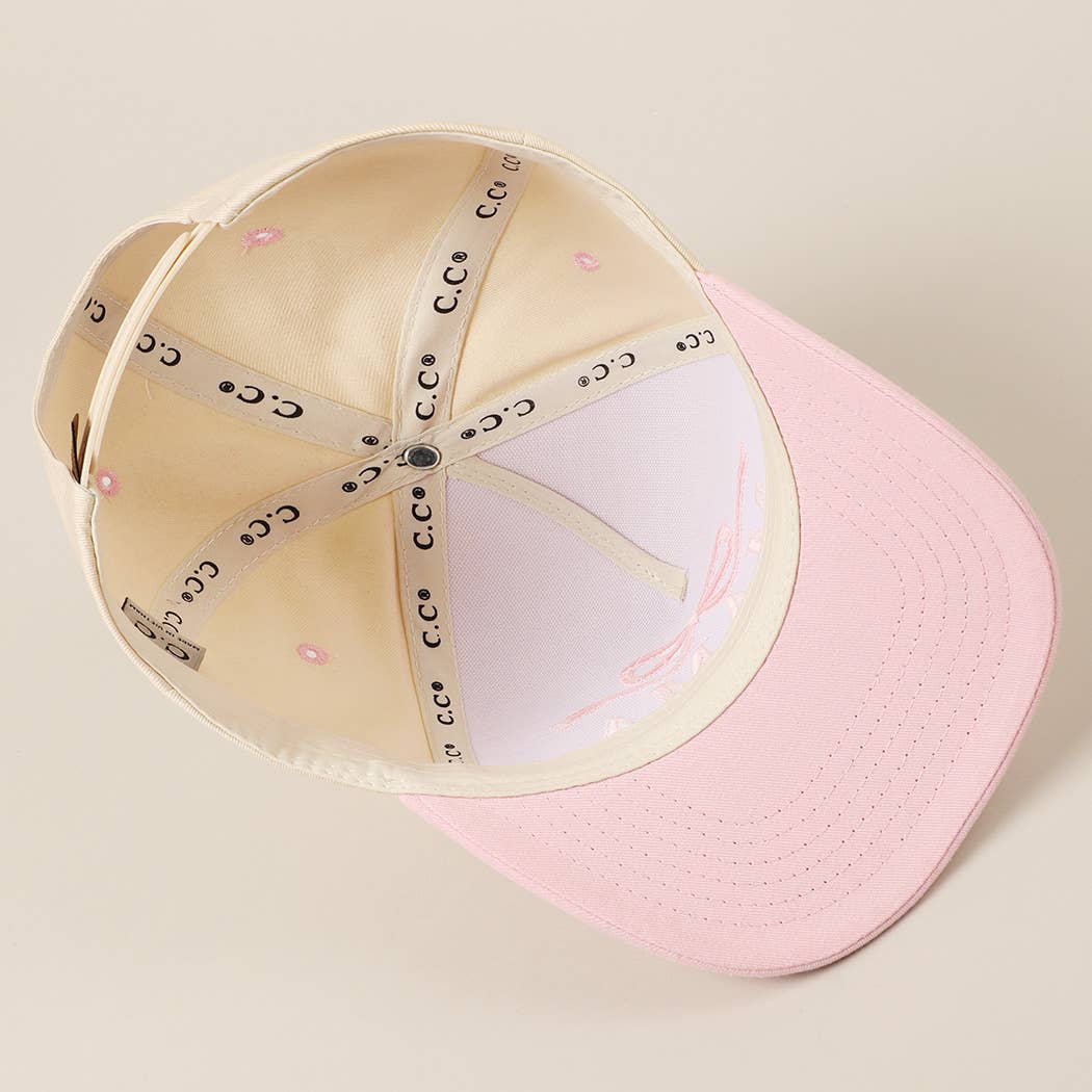 MAMA Ribbon Embroidered Two-Tone Trucker Hat