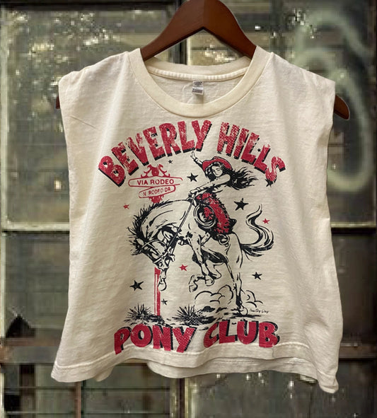Beverly Hills Pony Club Boxy Crop Tee